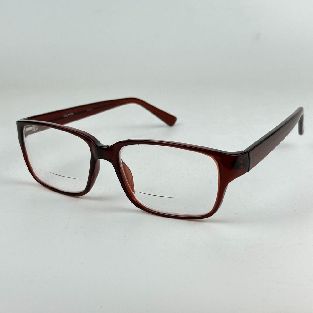 Equinox EQ305 Unisex Adult Eyeglasses Frame Brown Plastic Full Rim 54-19-140 mm